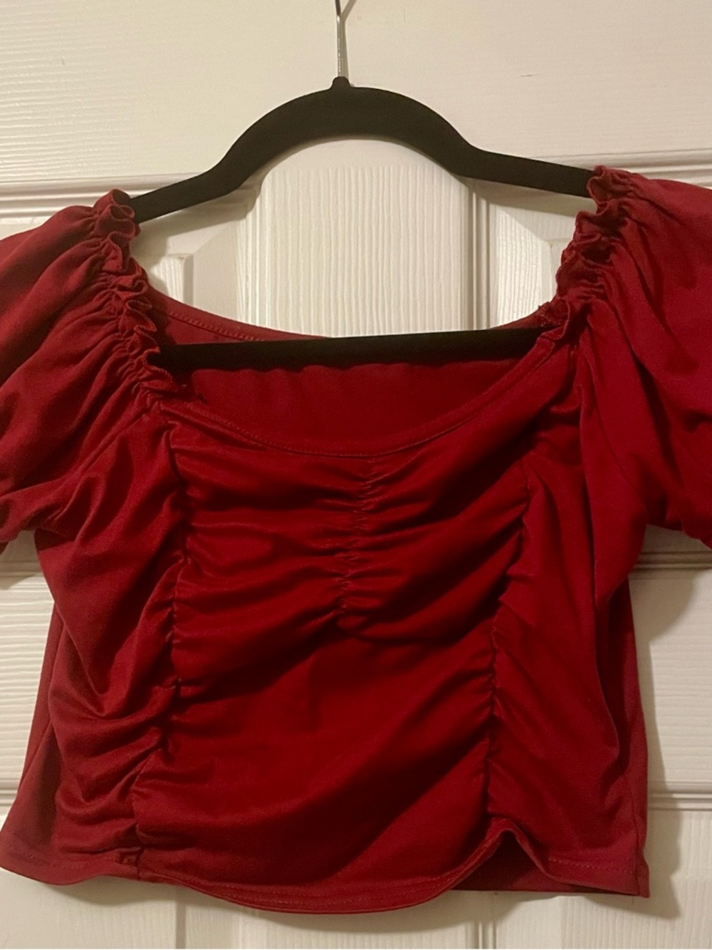 Ruched Square-Neck